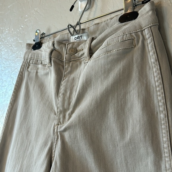 OAT New York Natural High Rise Wide Leg Crop Cotton Pant Size 28 - Picture 4 of 10